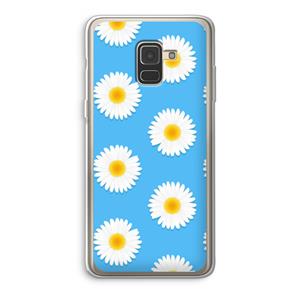 CaseCompany Margrietjes: Samsung Galaxy A8 (2018) Transparant Hoesje