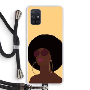 CaseCompany Golden hour: Samsung Galaxy A71 Transparant Hoesje met koord