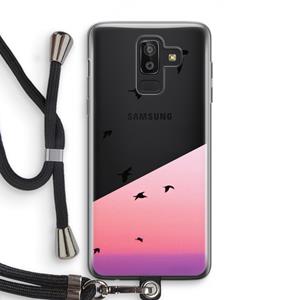 CaseCompany Fly away: Samsung Galaxy J8 (2018) Transparant Hoesje met koord