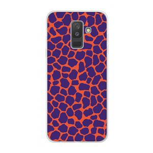CaseCompany Purple Giraffe: Samsung Galaxy A6 Plus (2018) Transparant Hoesje