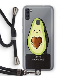 CaseCompany Avocuddle: Samsung Galaxy A11 Transparant Hoesje met koord