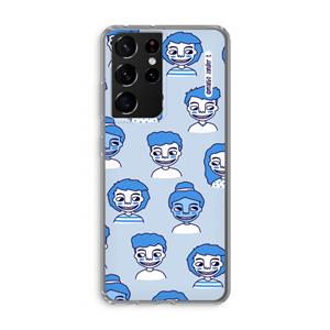 CaseCompany Gezichtjes: Samsung Galaxy S21 Ultra Transparant Hoesje