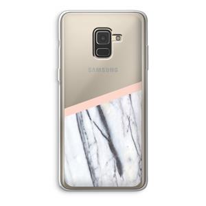 CaseCompany A touch of peach: Samsung Galaxy A8 (2018) Transparant Hoesje