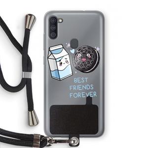 CaseCompany Best Friend Forever: Samsung Galaxy A11 Transparant Hoesje met koord