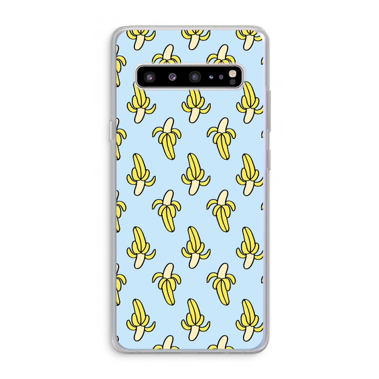 CaseCompany Bananas: Samsung Galaxy S10 5G Transparant Hoesje