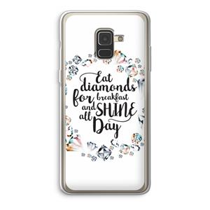 CaseCompany Diamonds: Samsung Galaxy A8 (2018) Transparant Hoesje