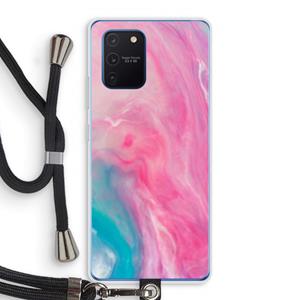 CaseCompany Roze explosie: Samsung Galaxy Note 10 Lite Transparant Hoesje met koord