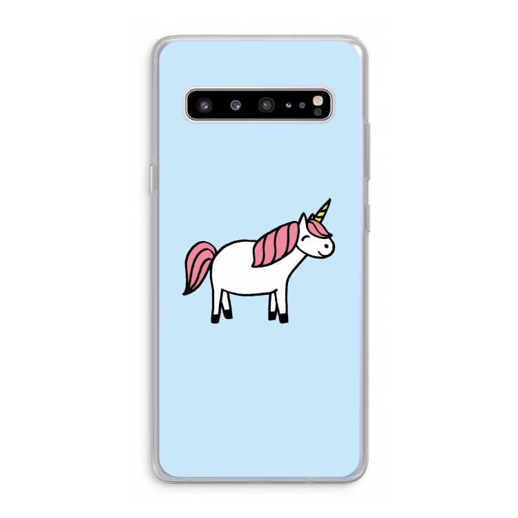 CaseCompany Eenhoorn: Samsung Galaxy S10 5G Transparant Hoesje