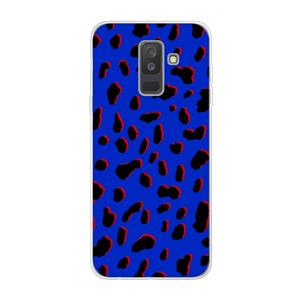 CaseCompany Blue Leopard: Samsung Galaxy A6 Plus (2018) Transparant Hoesje