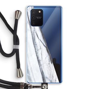 CaseCompany Gestreepte marmer: Samsung Galaxy Note 10 Lite Transparant Hoesje met koord