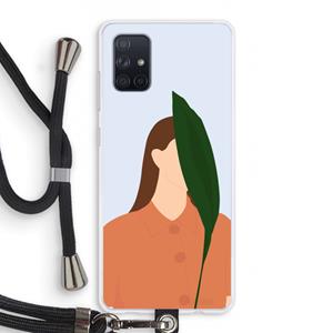 CaseCompany Leaf: Samsung Galaxy A71 Transparant Hoesje met koord