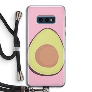 CaseCompany Avocado: Samsung Galaxy S10e Transparant Hoesje met koord