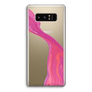 CaseCompany Paarse stroom: Samsung Galaxy Note 8 Transparant Hoesje