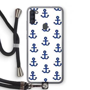 CaseCompany Ankers: Samsung Galaxy A11 Transparant Hoesje met koord