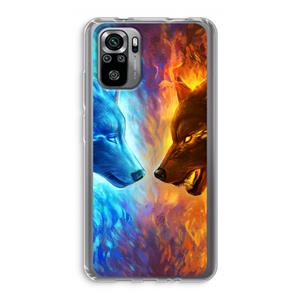 CaseCompany Fire & Ice: Xiaomi Redmi Note 10S Transparant Hoesje