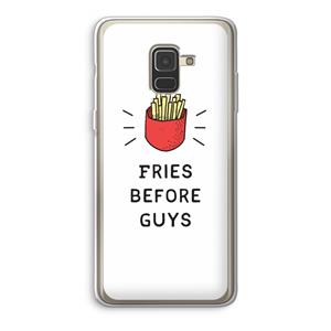 CaseCompany Fries before guys: Samsung Galaxy A8 (2018) Transparant Hoesje