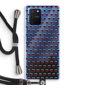 CaseCompany Hartjes: Samsung Galaxy Note 10 Lite Transparant Hoesje met koord