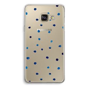 CaseCompany Blauwe stippen: Samsung A3 (2017) Transparant Hoesje