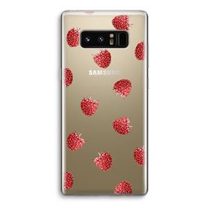 CaseCompany Framboosjes: Samsung Galaxy Note 8 Transparant Hoesje