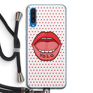 CaseCompany Yolo Denise: Samsung Galaxy A50 Transparant Hoesje met koord