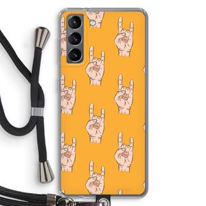 CaseCompany Rock: Samsung Galaxy S21 Transparant Hoesje met koord