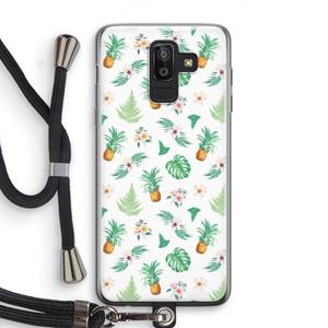 CaseCompany Ananas bladeren: Samsung Galaxy J8 (2018) Transparant Hoesje met koord