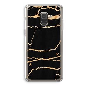 CaseCompany Gouden marmer: Samsung Galaxy A8 (2018) Transparant Hoesje