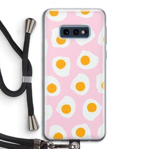 CaseCompany Dancing eggs: Samsung Galaxy S10e Transparant Hoesje met koord