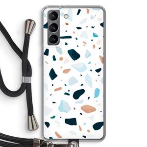 CaseCompany Terrazzo N°13: Samsung Galaxy S21 Transparant Hoesje met koord
