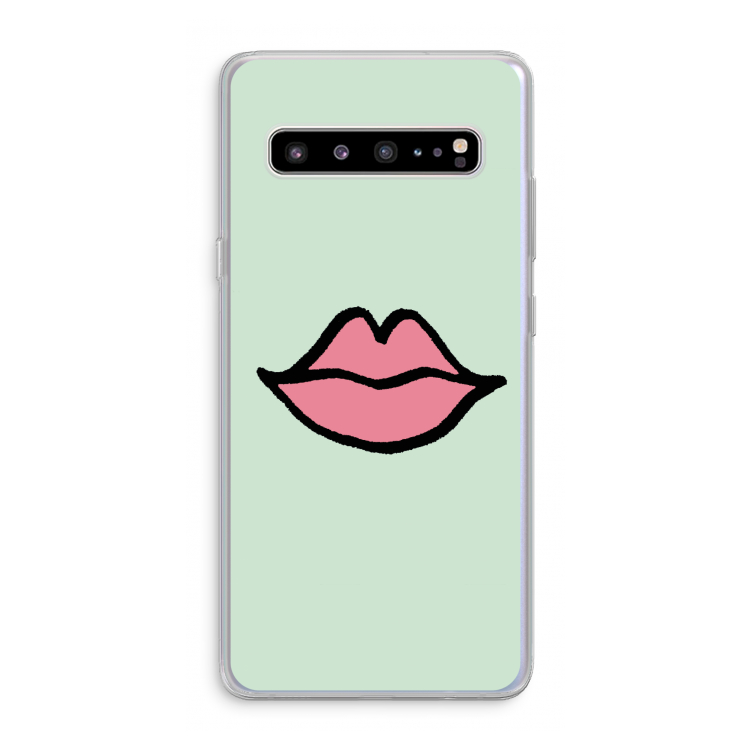 CaseCompany Kusje: Samsung Galaxy S10 5G Transparant Hoesje