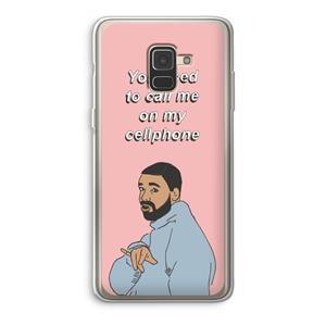 CaseCompany Hotline bling: Samsung Galaxy A8 (2018) Transparant Hoesje