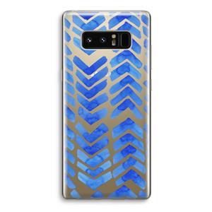 CaseCompany Blauwe pijlen: Samsung Galaxy Note 8 Transparant Hoesje