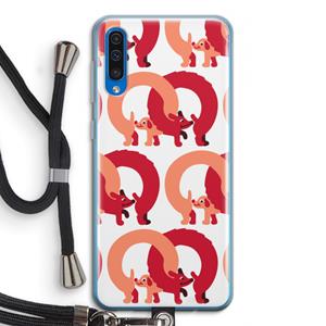 CaseCompany Dogs: Samsung Galaxy A50 Transparant Hoesje met koord
