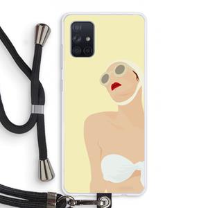 CaseCompany Summer: Samsung Galaxy A71 Transparant Hoesje met koord