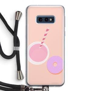 CaseCompany Donut: Samsung Galaxy S10e Transparant Hoesje met koord