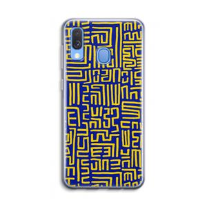 CaseCompany Majorelle Blue Print: Samsung Galaxy A40 Transparant Hoesje