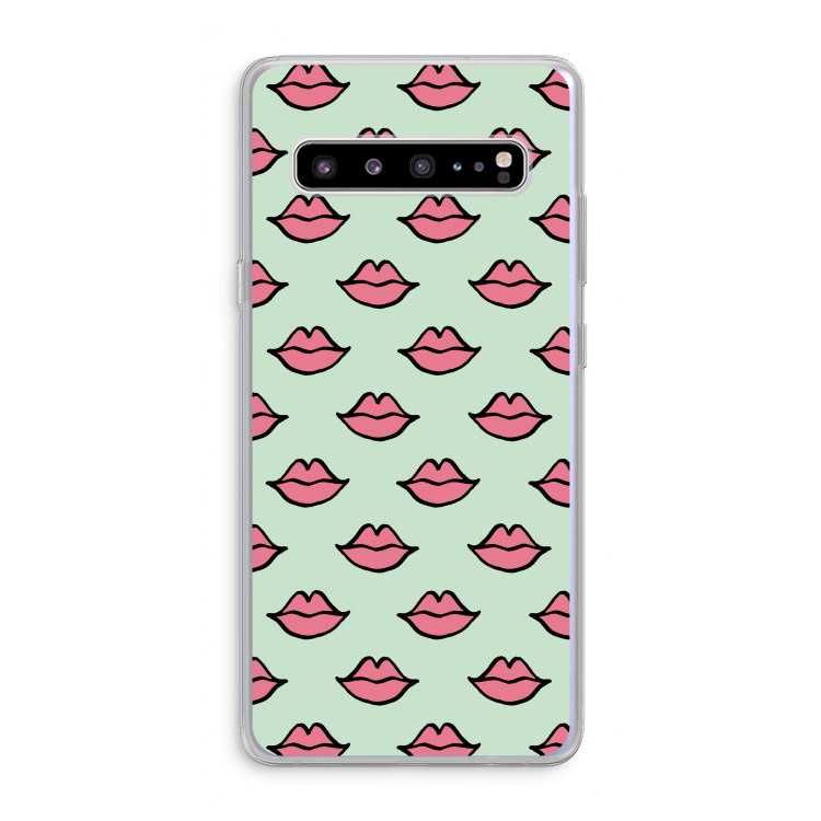 CaseCompany Lipjes: Samsung Galaxy S10 5G Transparant Hoesje