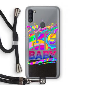 CaseCompany Touch Me: Samsung Galaxy A11 Transparant Hoesje met koord