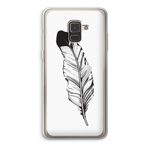 CaseCompany Pluim: Samsung Galaxy A8 (2018) Transparant Hoesje