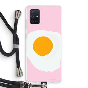 CaseCompany Sunny side up: Samsung Galaxy A71 Transparant Hoesje met koord