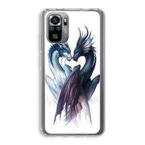 CaseCompany Yin Yang Dragons: Xiaomi Redmi Note 10S Transparant Hoesje