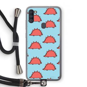 CaseCompany Dinosawrr: Samsung Galaxy A11 Transparant Hoesje met koord