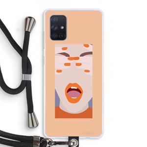 CaseCompany Surprise: Samsung Galaxy A71 Transparant Hoesje met koord
