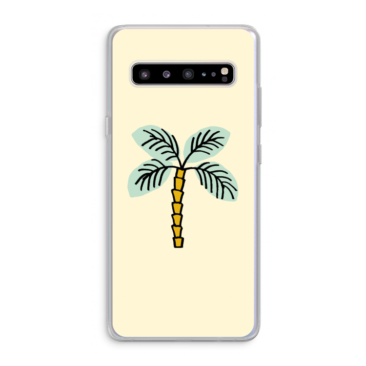 CaseCompany Palmboom: Samsung Galaxy S10 5G Transparant Hoesje
