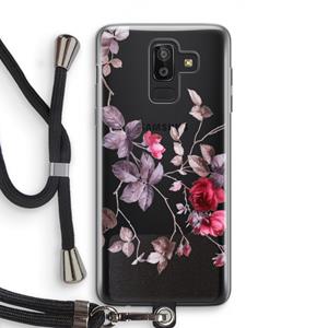 CaseCompany Mooie bloemen: Samsung Galaxy J8 (2018) Transparant Hoesje met koord