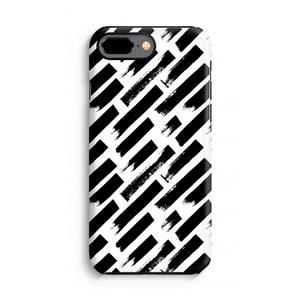 CaseCompany Zwarte vegen: iPhone 7 Plus Tough Case