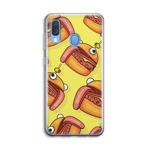 CaseCompany Hamburger: Samsung Galaxy A40 Transparant Hoesje