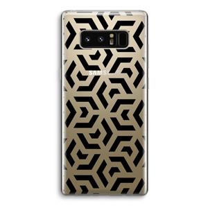 CaseCompany Crazy pattern: Samsung Galaxy Note 8 Transparant Hoesje