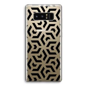 CaseCompany Crazy pattern: Samsung Galaxy Note 8 Transparant Hoesje