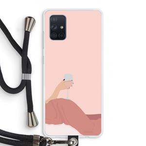 CaseCompany Wine: Samsung Galaxy A71 Transparant Hoesje met koord